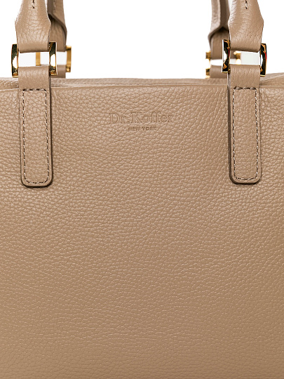 Женская сумка Dr. Koffer из натуральной кожи бежевая