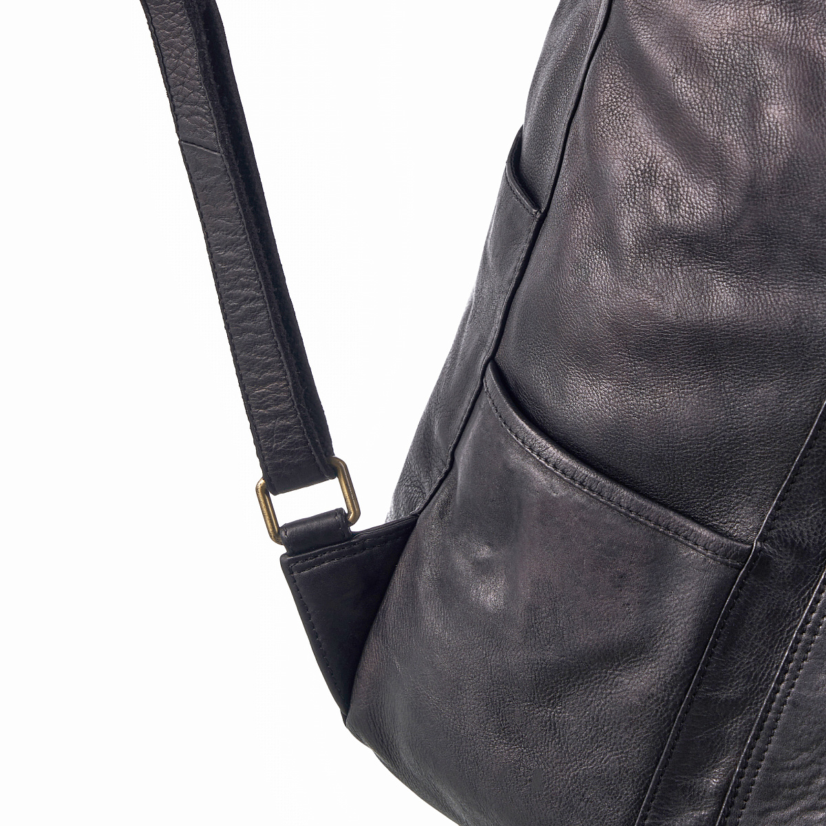 Рюкзак Dr.Koffer из натуральной кожи черный