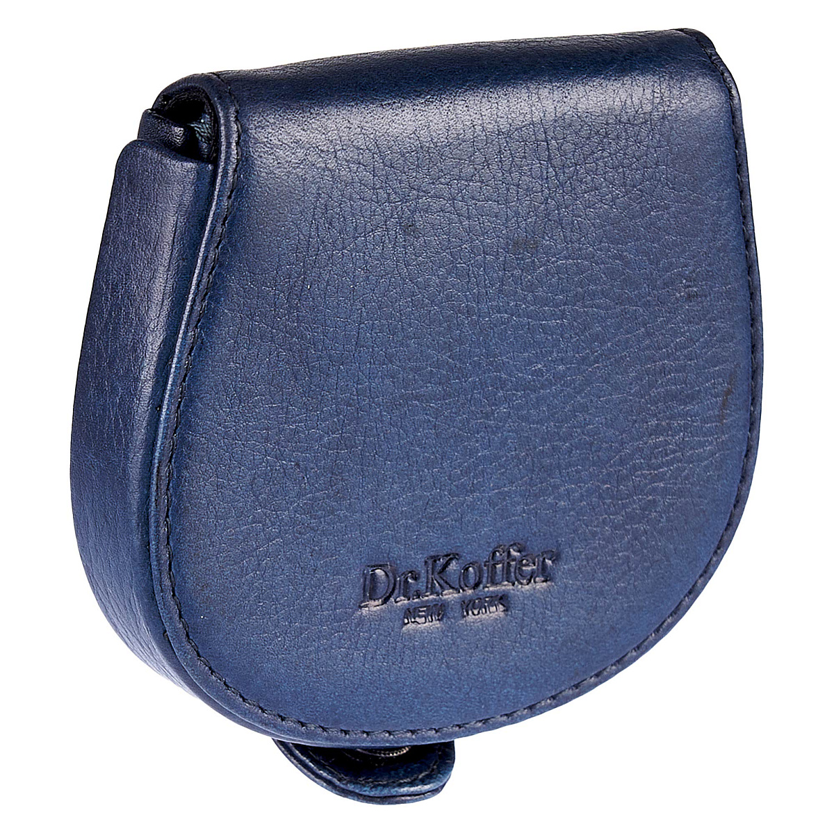 Монетница Dr.Koffer из натуральной кожи синяя