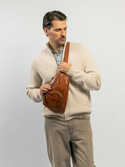 Рюкзак Dr.Koffer из натуральной кожи светло-коричневый