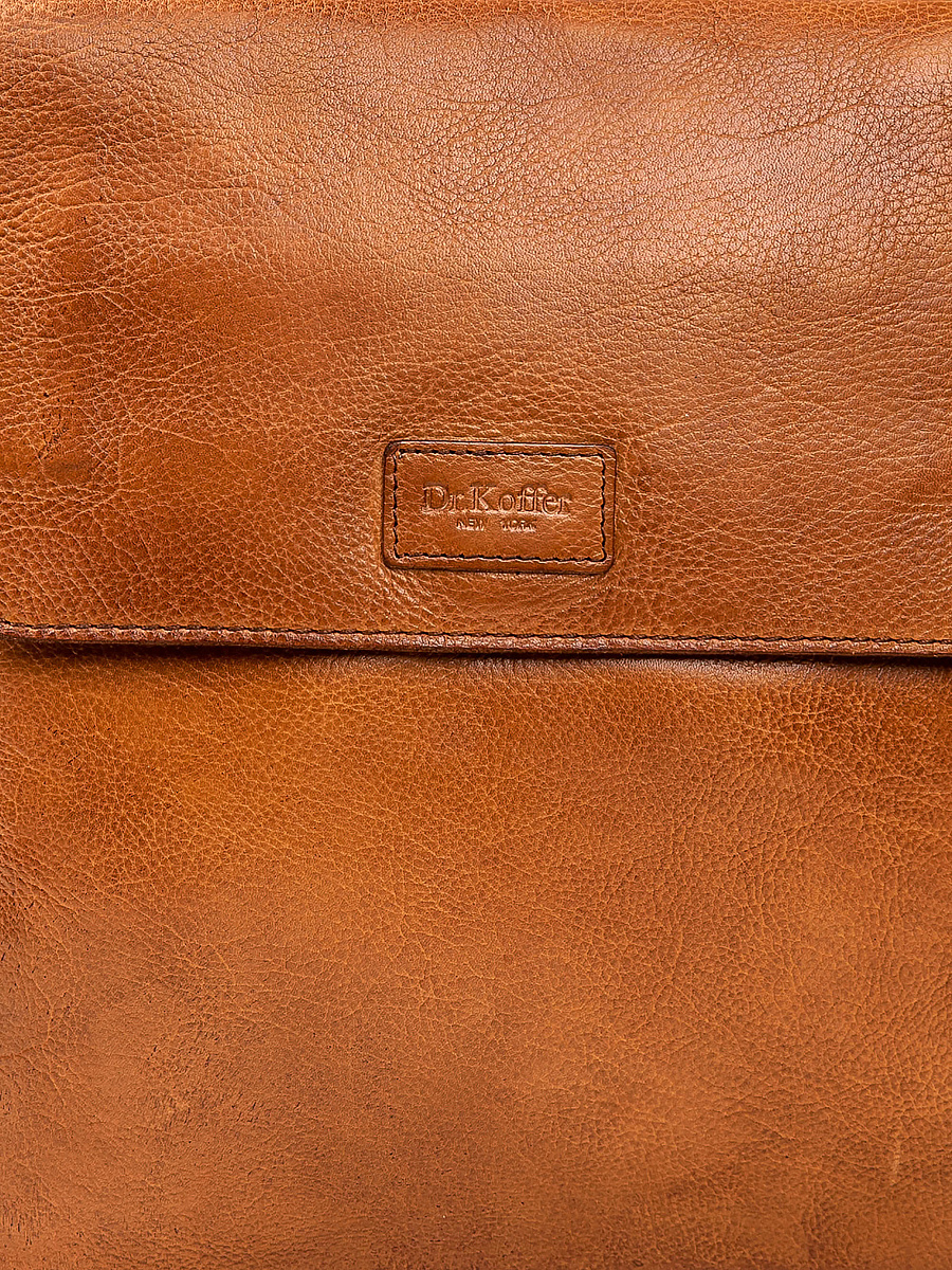 Сумка через плечо Dr.Koffer из натуральной кожи коричневая