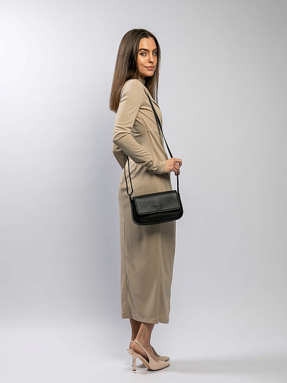 Женская сумка Dr.Koffer из натуральной кожи чёрная