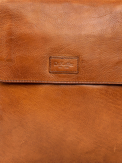 Сумка через плечо Dr.Koffer из натуральной кожи коричневая