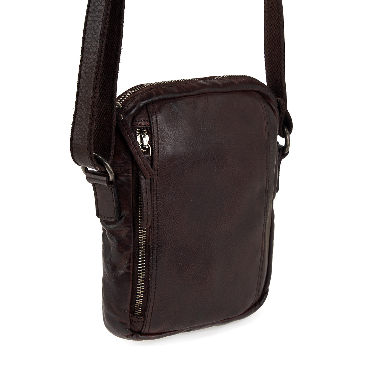 Сумка через плечо Dr.Koffer из натуральной кожи коричневая