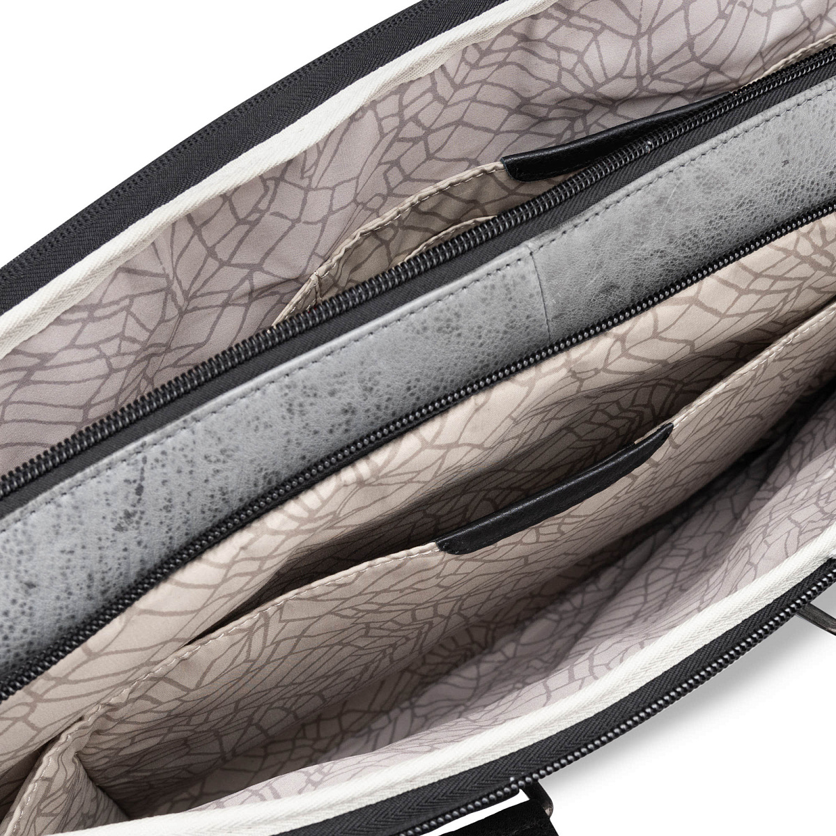 Деловая сумка Dr.Koffer из натуральной кожи серая