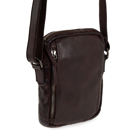 Сумка через плечо Dr.Koffer из натуральной кожи коричневая