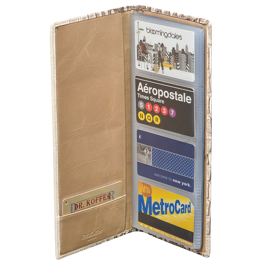 Визитница Dr.Koffer из натуральной кожи белая