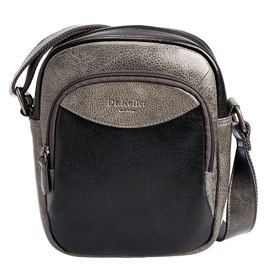 Сумка через плечо Dr.Koffer из натуральной кожи черная