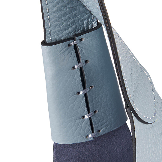 Женская сумка Dr. Koffer из натуральной кожи голубая