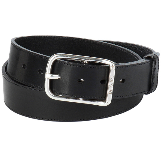 Ремень Dr. Koffer из натуральной кожи черный