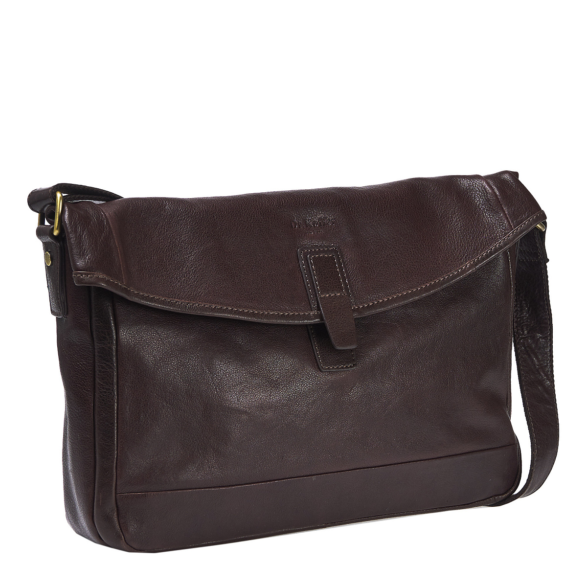 Сумка через плечо Dr.Koffer из натуральной кожи коричневая