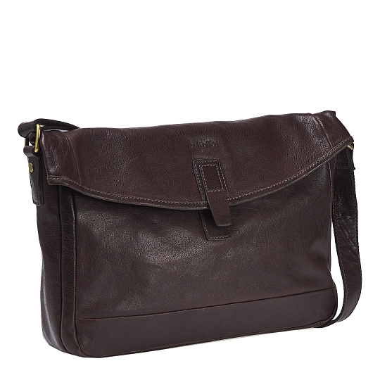 Сумка через плечо Dr.Koffer из натуральной кожи коричневая