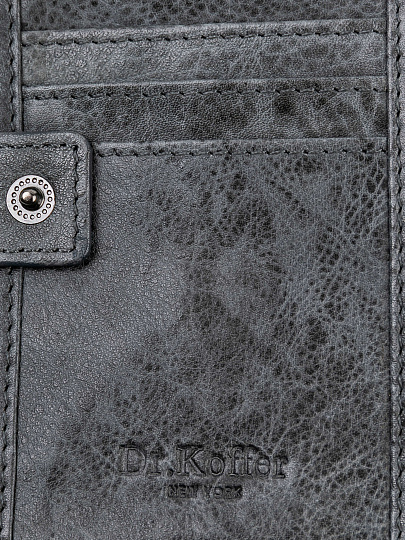 Портмоне Dr.Koffer из натуральной кожи серое