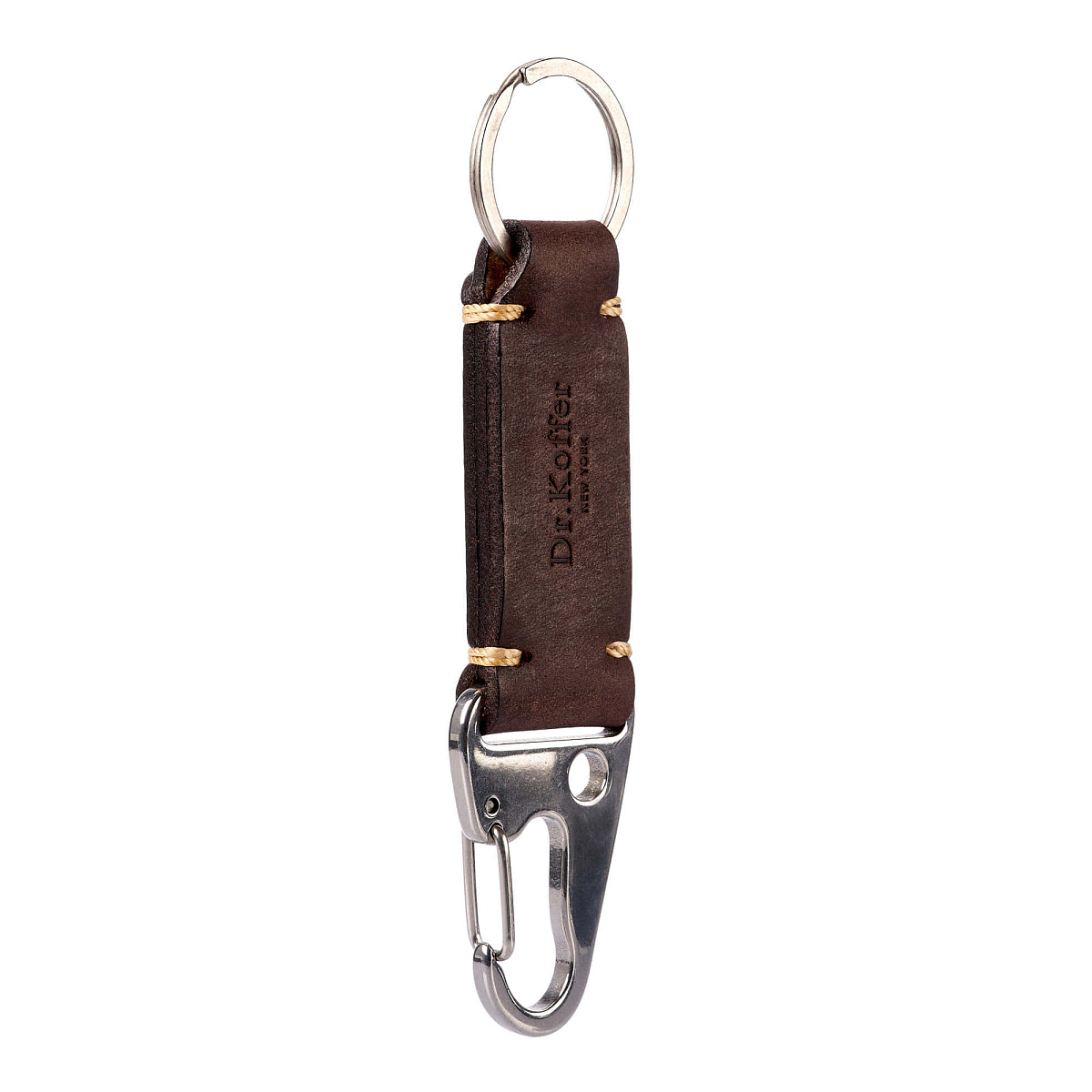 Брелок Dr. Koffer из натуральной кожи коричневый