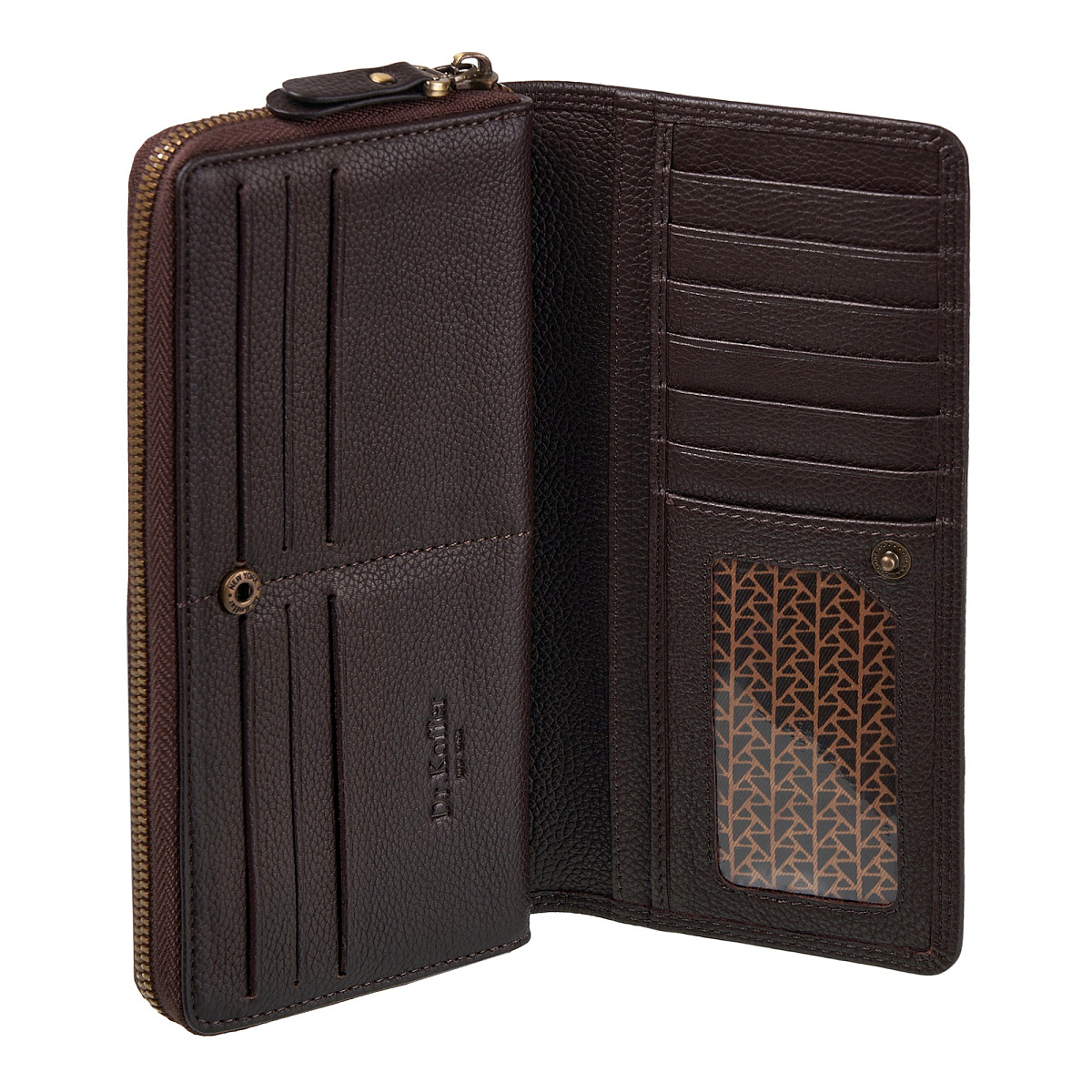 Портмоне Dr.Koffer из натуральной кожи коричневое