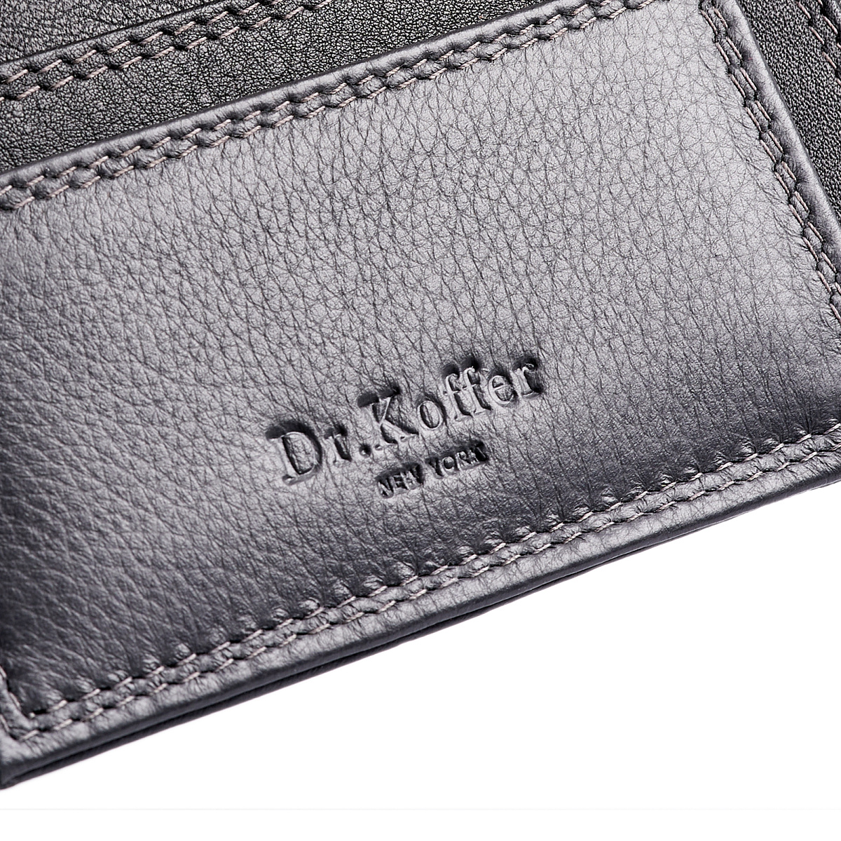 Кредитница Dr.Koffer из натуральной кожи черная