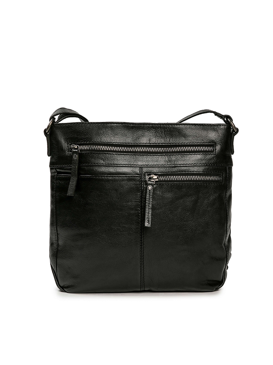 Сумка через плечо Dr.Koffer из натуральной кожи черная