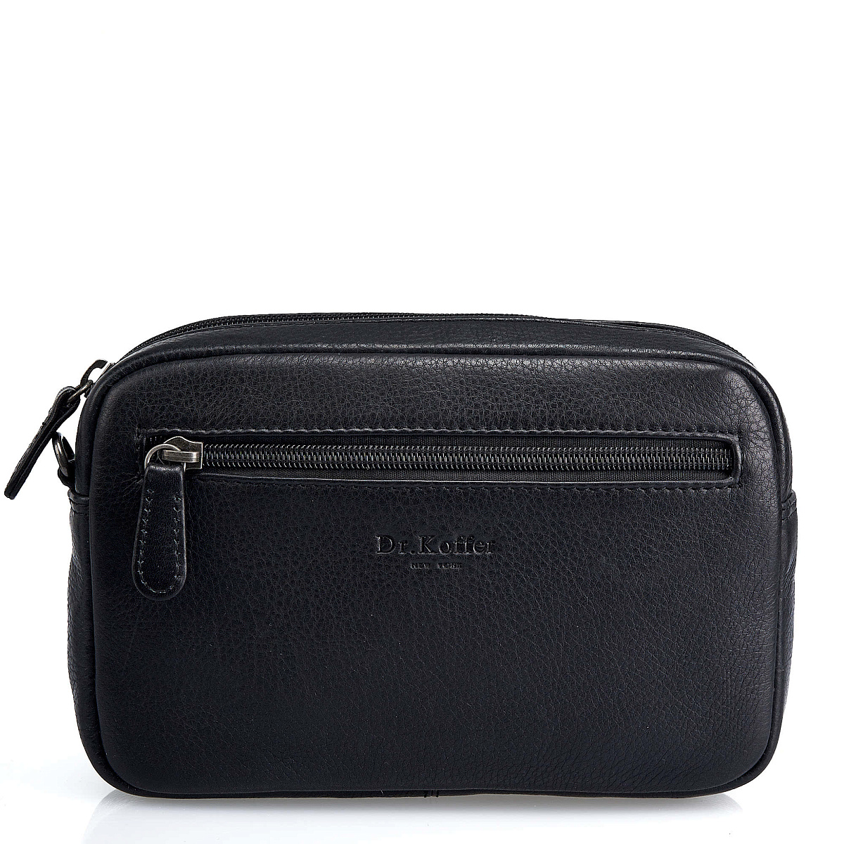 Сумка барсетка из натуральной кожи Dr. Koffer черная