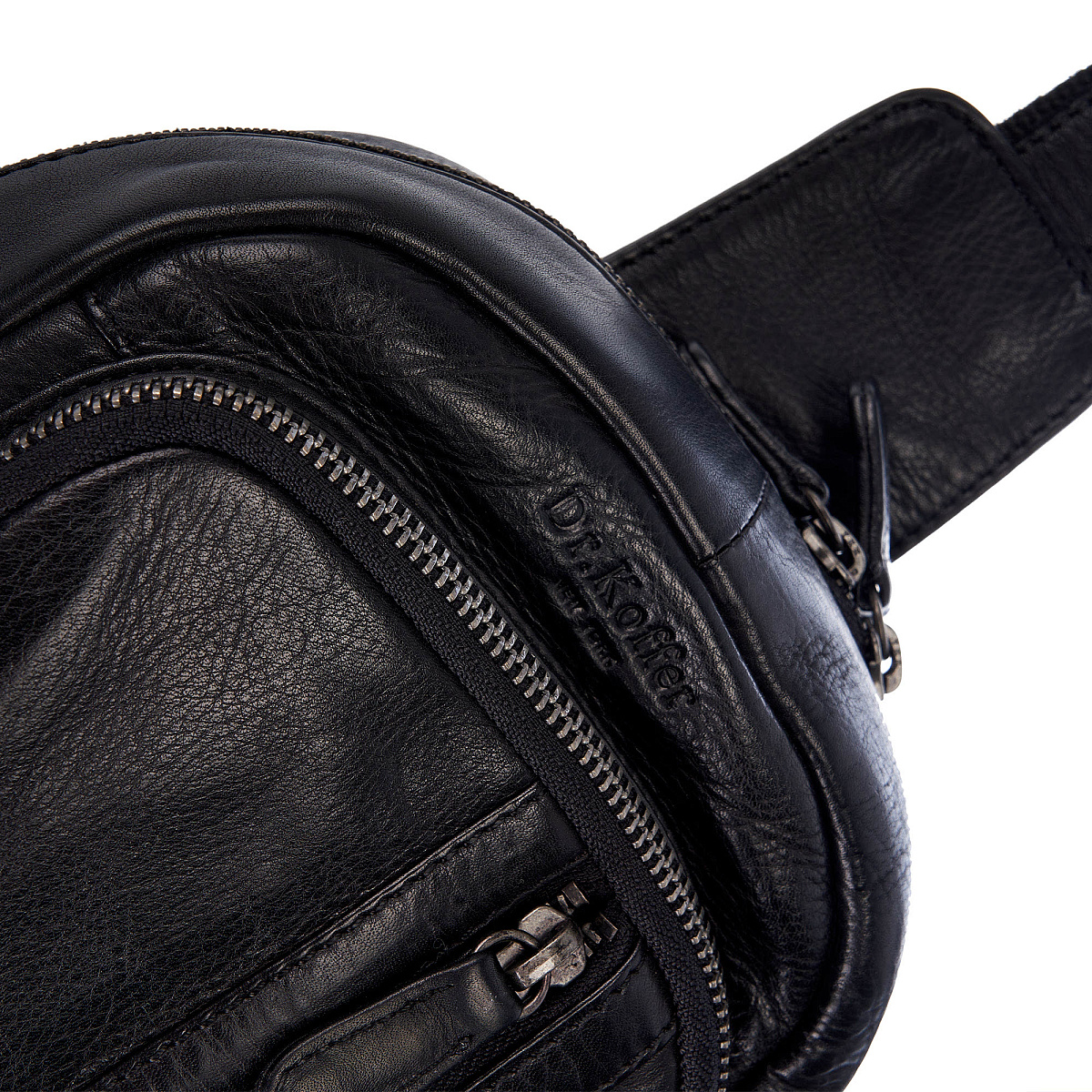 Рюкзак Dr.Koffer из натуральной кожи черный