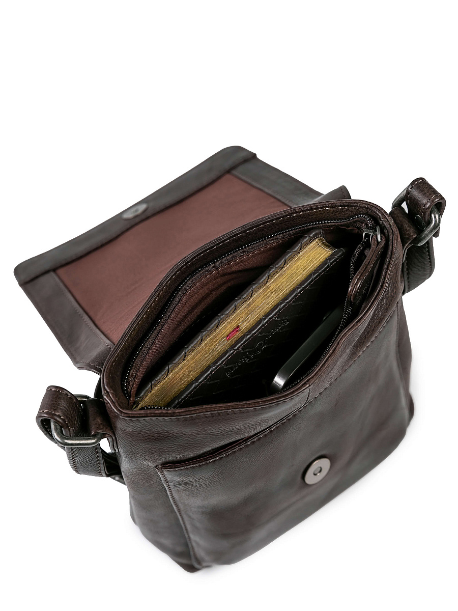 Сумка через плечо Dr.Koffer из натуральной кожи коричневая