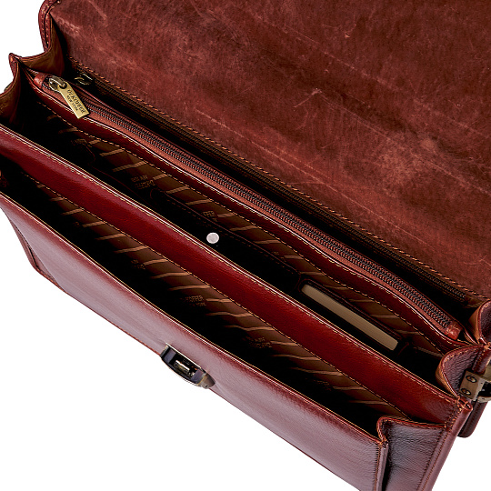 Портфель Dr.Koffer из натуральной кожи светло-коричневый