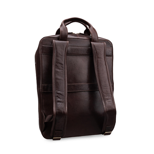 Рюкзак Dr.Koffer из натуральной кожи темно-коричневый