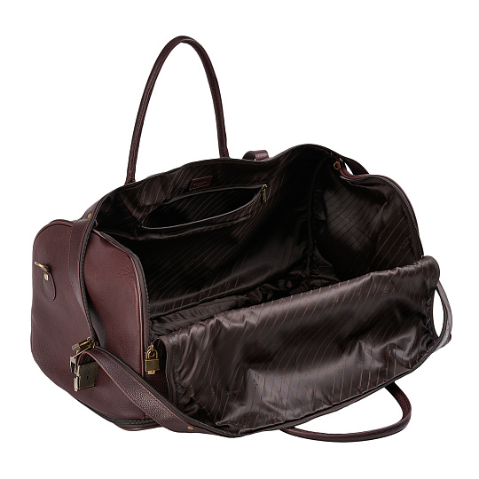 Сумка дорожная Dr.Koffer из натуральной кожи коричневая