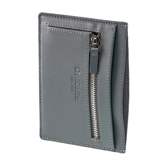Кошелек Dr.Koffer из натуральной кожи серый