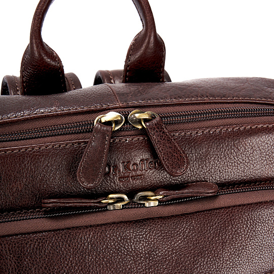 Рюкзак Dr.Koffer из натуральной кожи темно-коричневый