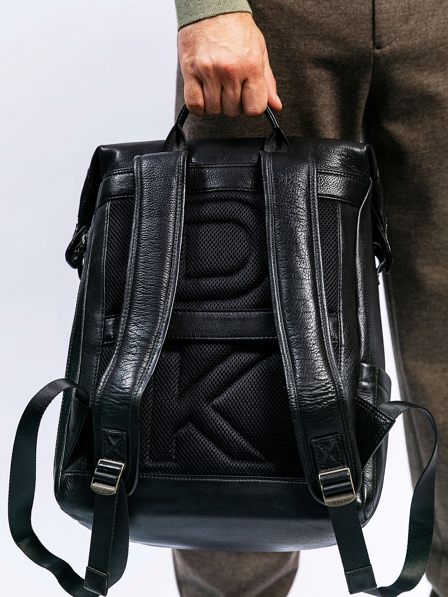 Рюкзак Dr. Koffer из натуральной кожи черный