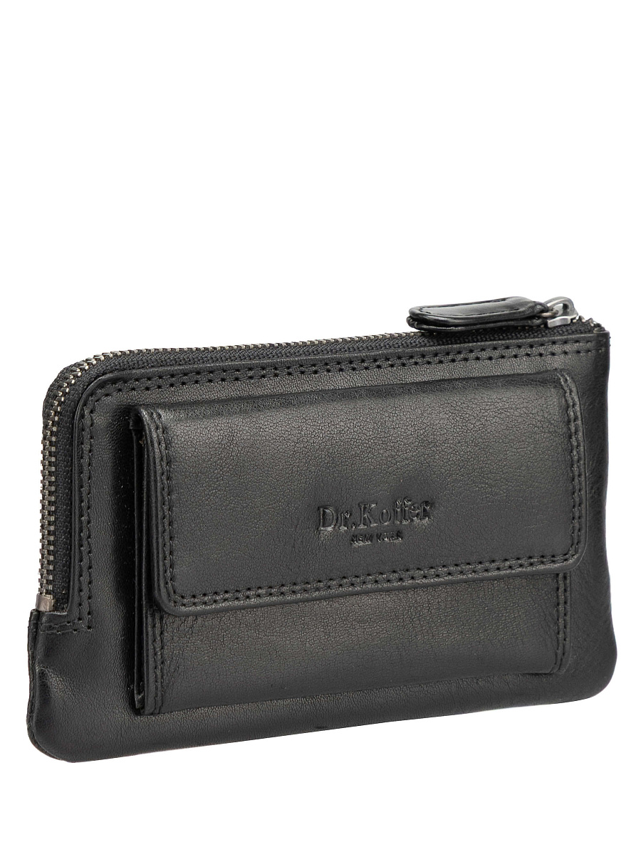 Ключница Dr.Koffer из натуральной кожи черная