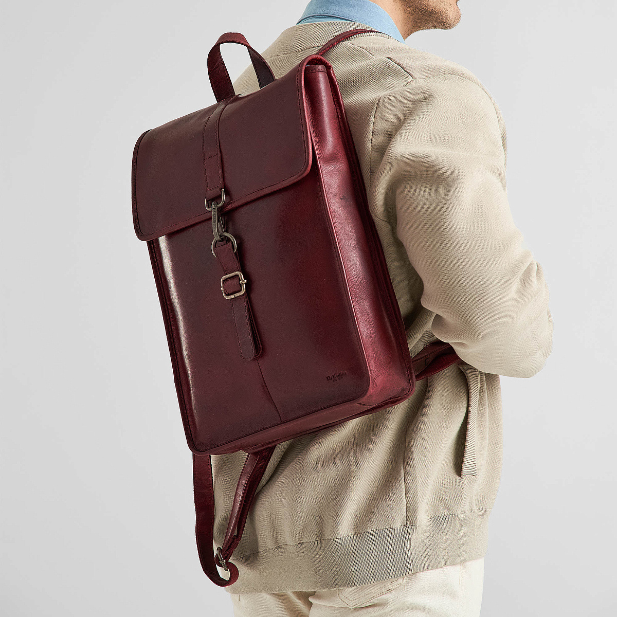 Рюкзак Dr.Koffer из натуральной кожи бордовый