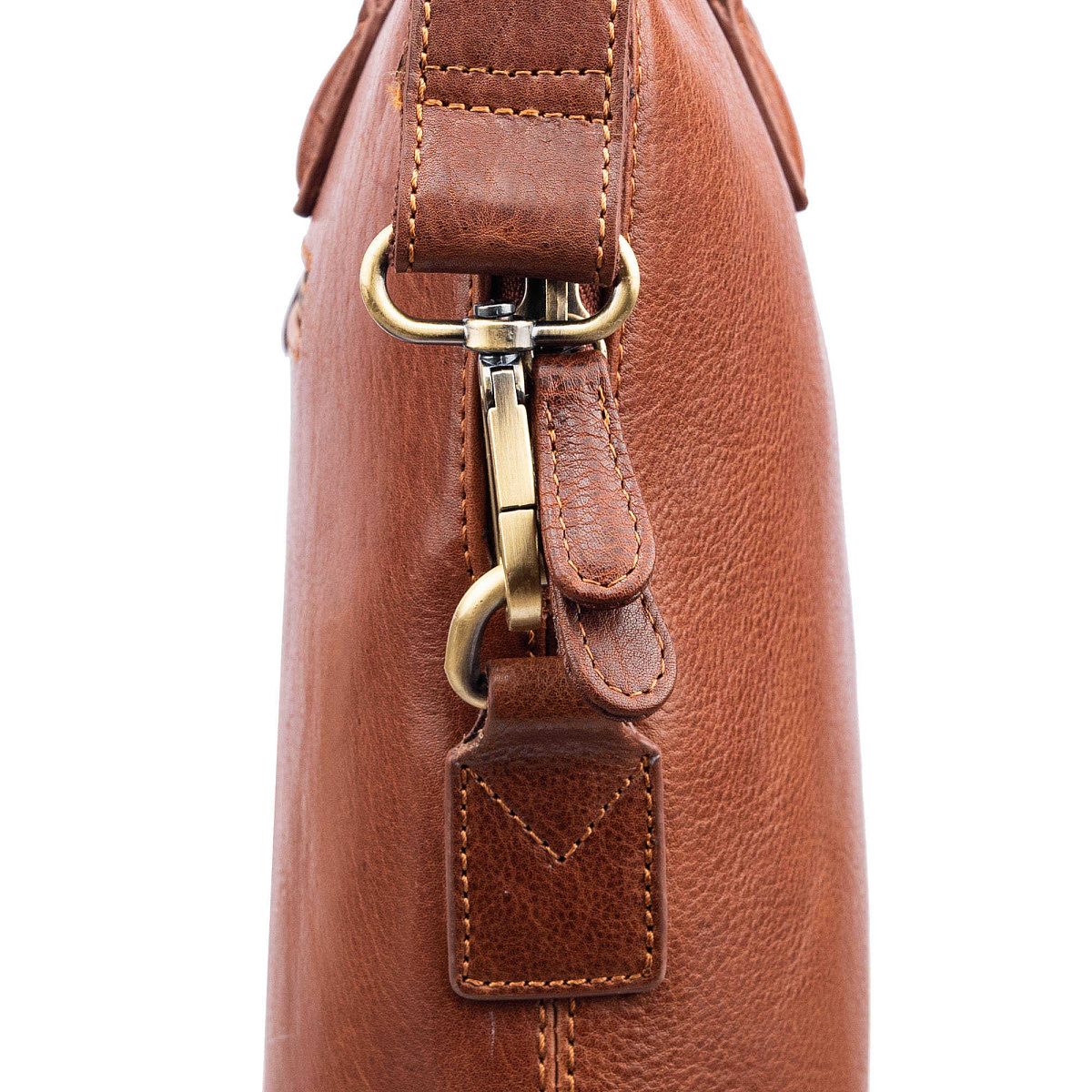 Деловая сумка Dr.Koffer из натуральной кожи коричневая