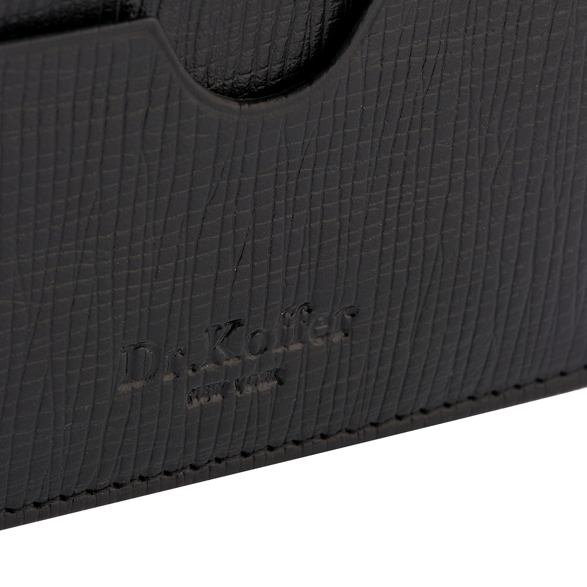 Кредитница Dr.Koffer из натуральной кожи черная