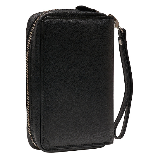 Сумка барсетка из натуральной кожи Dr. Koffer черная