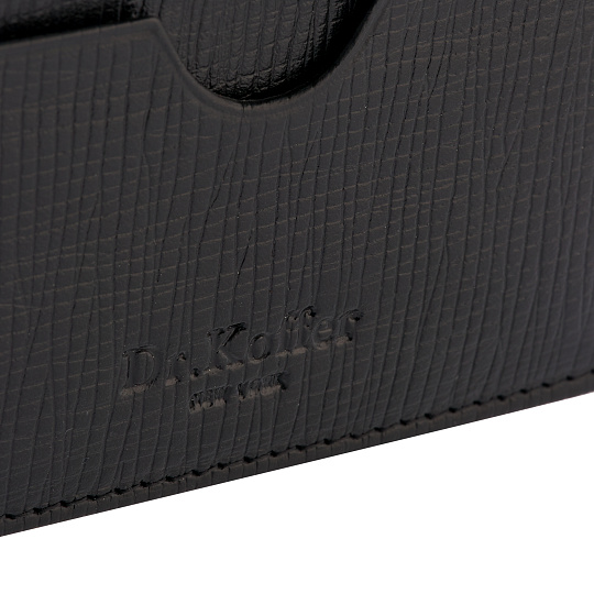 Кредитница Dr.Koffer из натуральной кожи черная
