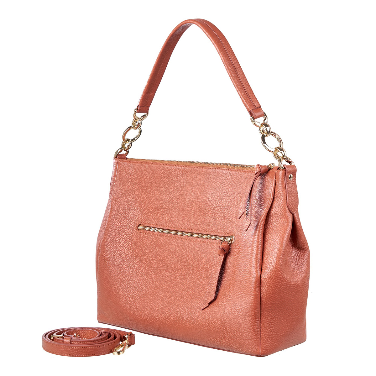 Женская сумка  Dr. Koffer из натуральной кожи оранжевая