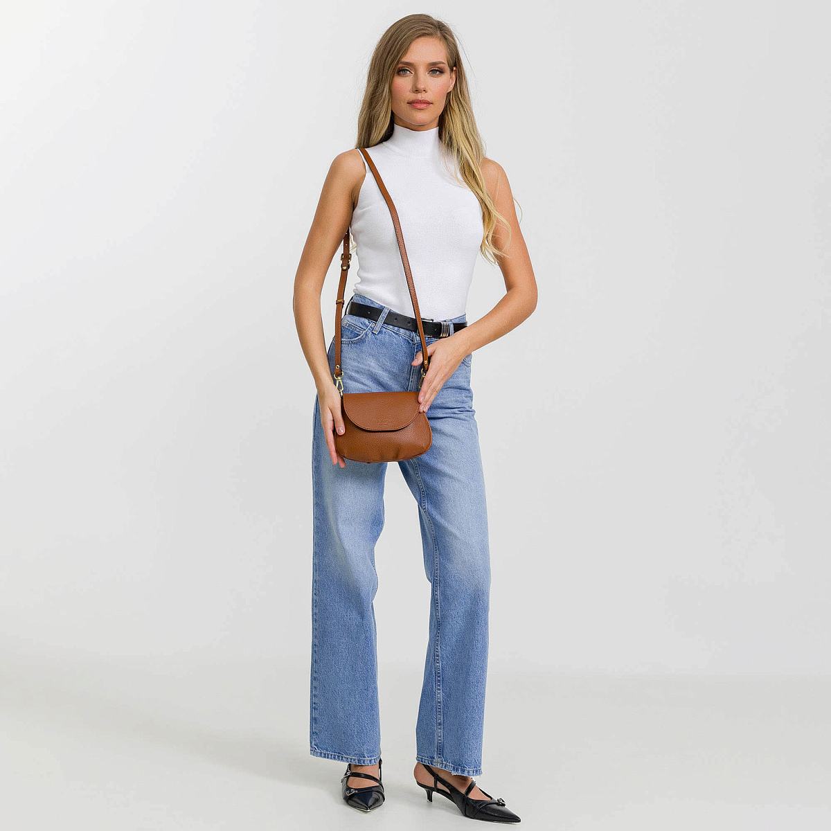 Женская сумка Dr. Koffer из натуральной кожи коричневая