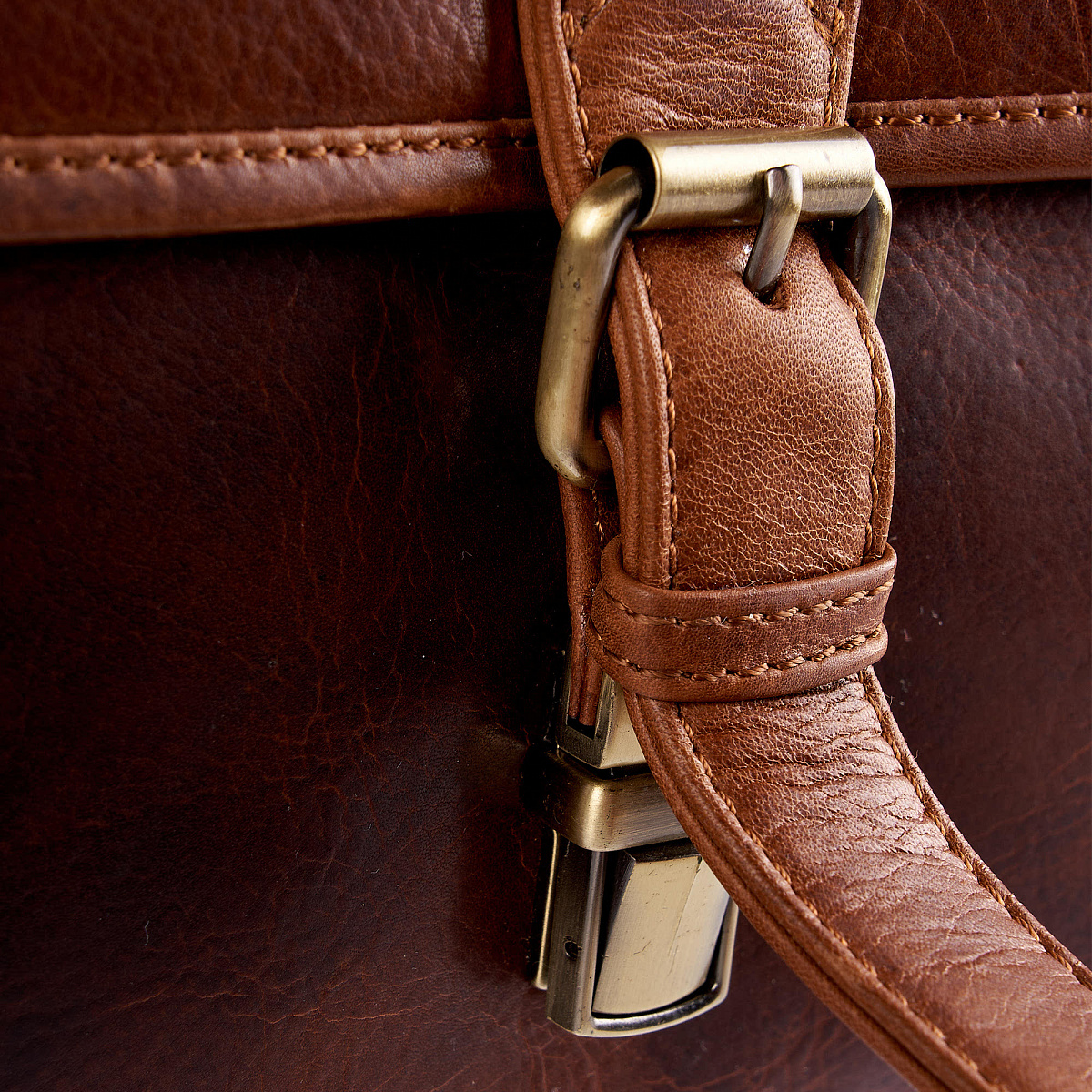 Деловая сумка Dr.Koffer из натуральной кожи коричневая