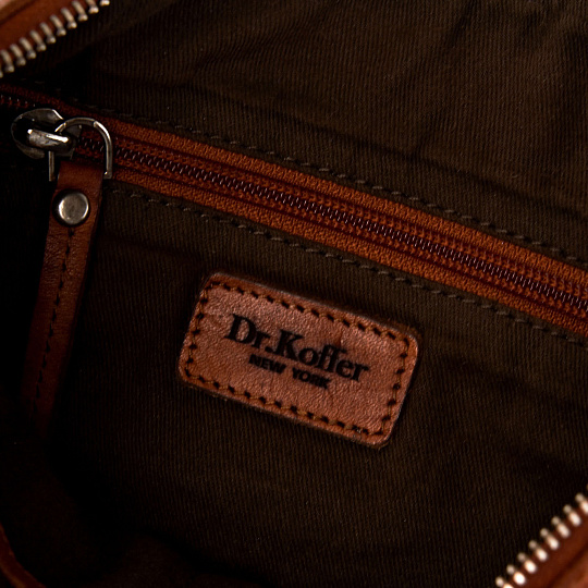 Сумка через плечо Dr.Koffer из натуральной кожи коричневая