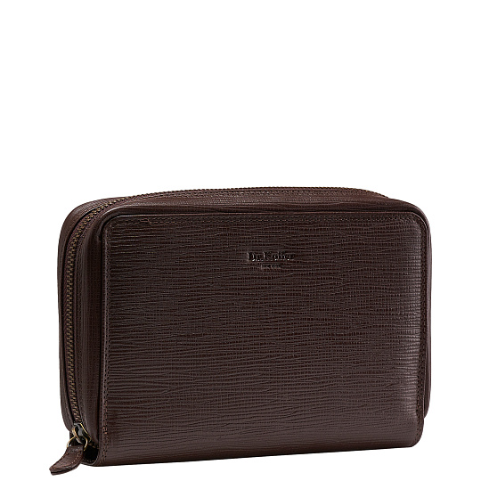 Сумка барсетка из натуральной кожи Dr. Koffer коричневая