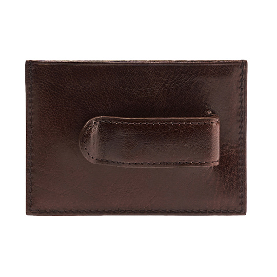 Визитница Dr.Koffer из натуральной кожи темно-коричневая
