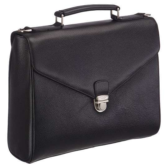 Портфель Dr.Koffer из натуральной кожи черный