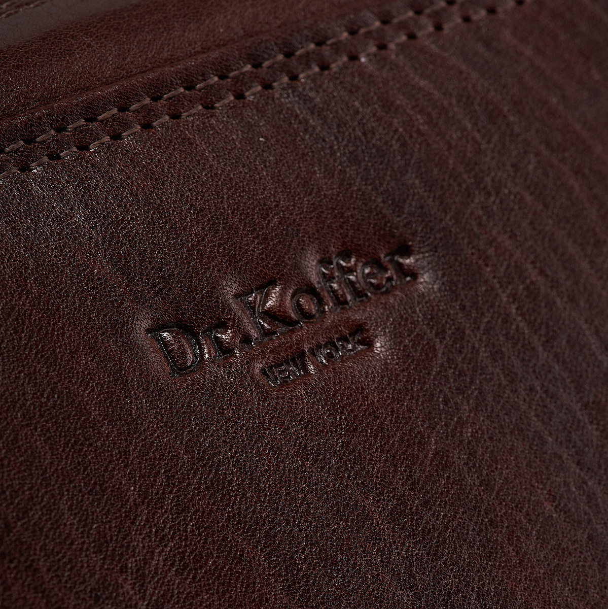 Сумка барсетка из натуральной кожи Dr. Koffer коричневая