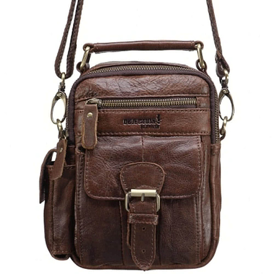 Сумка через плечо Dr.Koffer из натуральной кожи коричневая