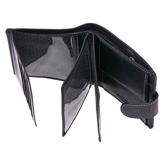 Портмоне Dr.Koffer из натуральной кожи черное