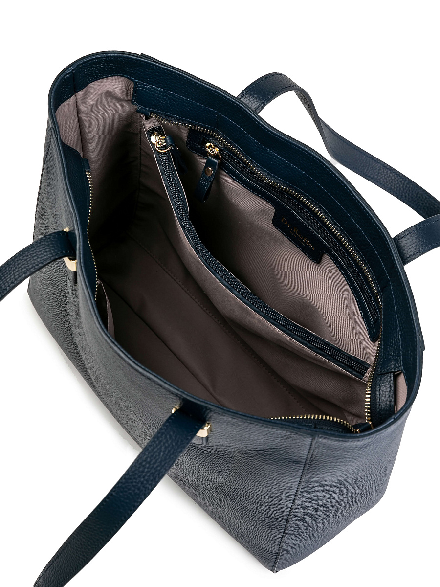 Женская сумка Dr.Koffer из натуральной кожи синяя