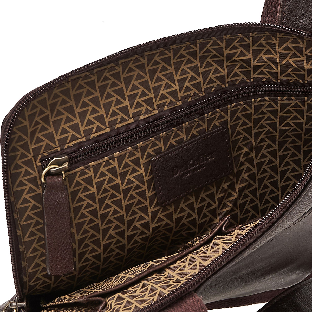 Сумка через плечо Dr.Koffer из натуральной кожи коричневая