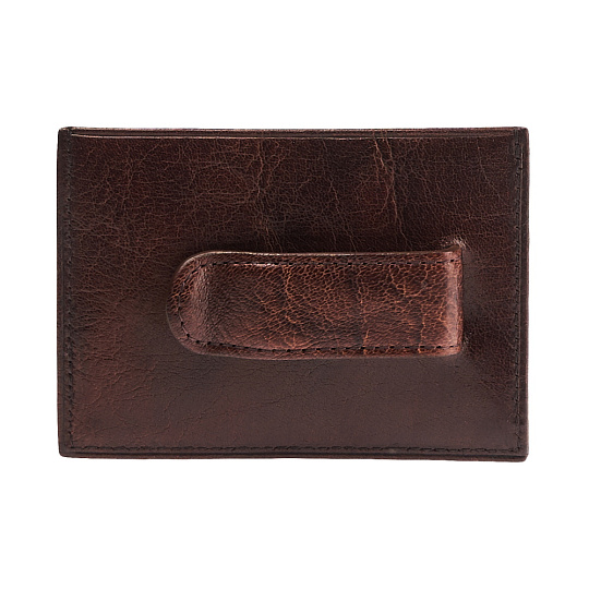 Визитница Dr.Koffer из натуральной кожи темно-коричневая