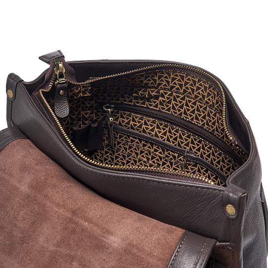 Рюкзак Dr.Koffer из натуральной кожи темно-коричневый